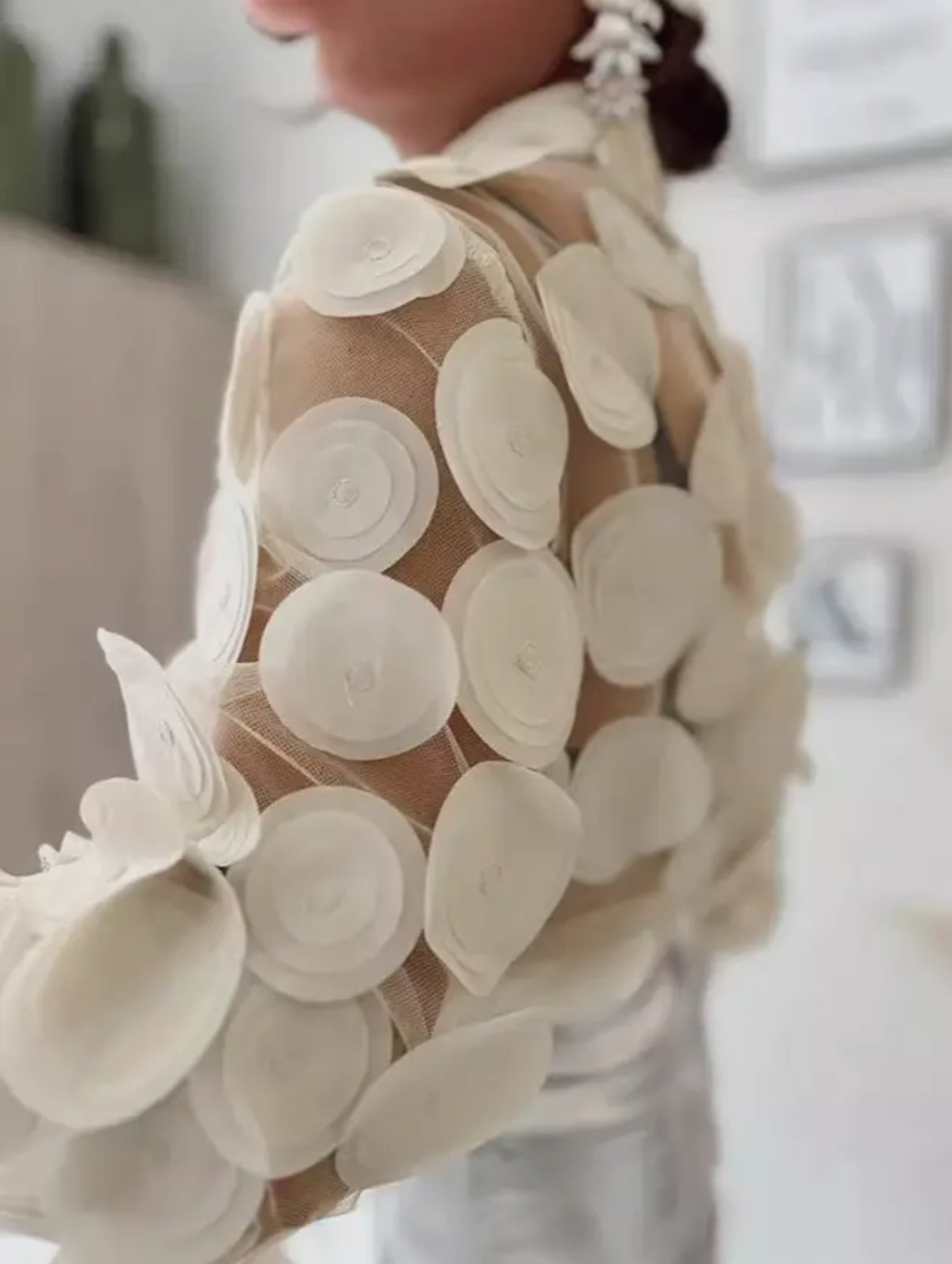 Off White Bloom Blouse