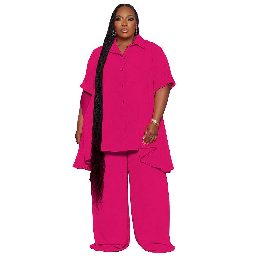 2 Piece Wide Leg Pants Set
