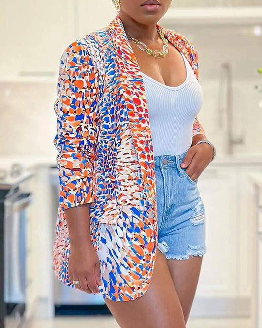 Abstract Print Blazer