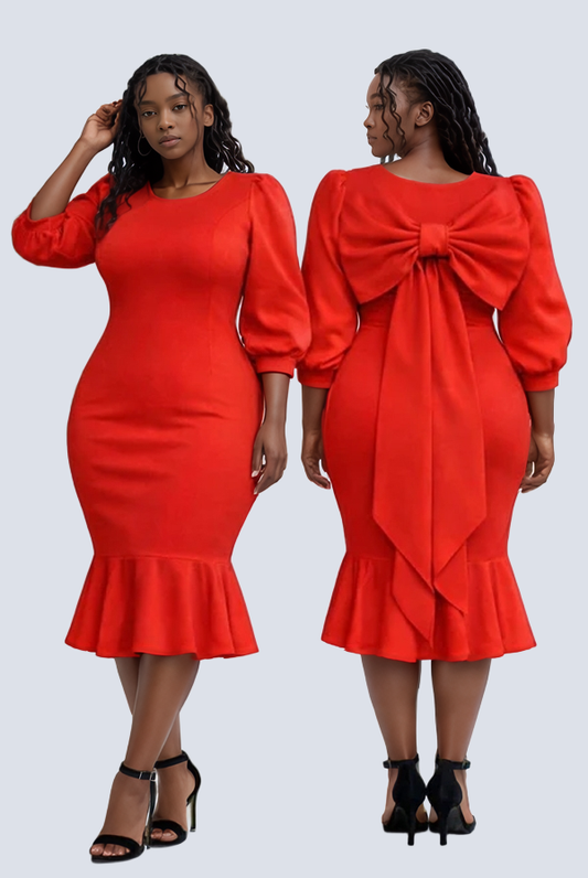 Bow Midi Dress