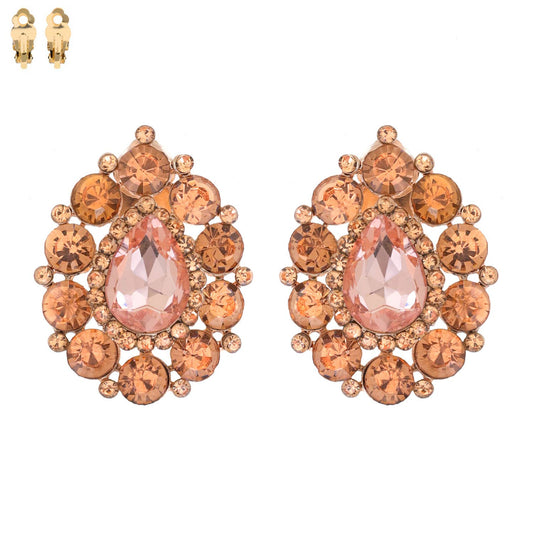 Halo Pear Shaped Earrings