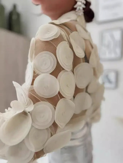 Off White Bloom Blouse