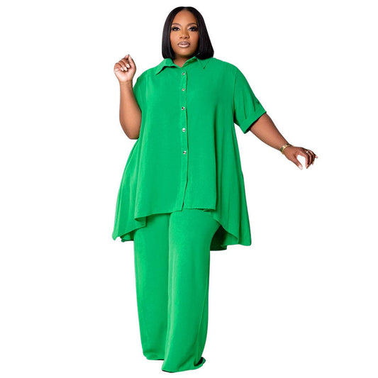 2 Piece Wide Leg Pants Set