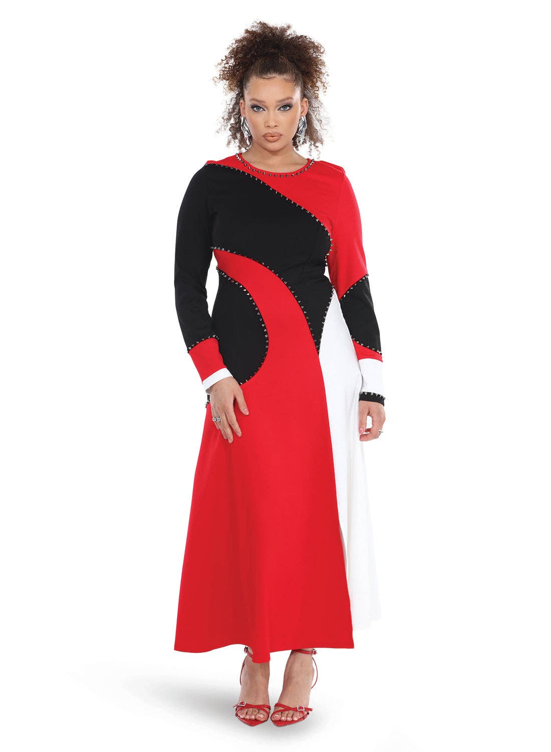 RED/WHT/BLK, Dress